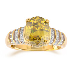 Bague en or et Sphalérite de Bulgarie