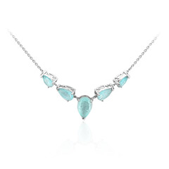 Collier en argent et Quartz bleu pastel