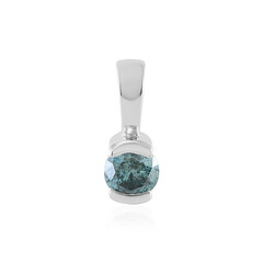 Pendentif en or et Diamant bleu ciel I2