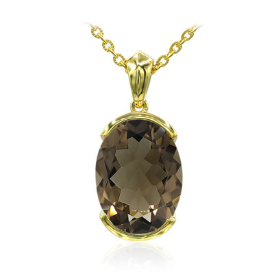 Collier en argent et Quartz fumé