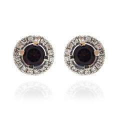Boucles d'oreilles en argent et Topaze raisin