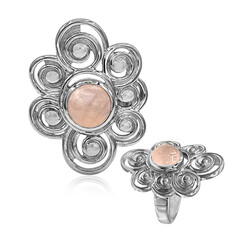 Bague en argent et Quartz rose