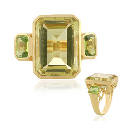 Bague en argent et Quartz citron