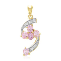 Pendentif en argent et Saphir Padparadscha