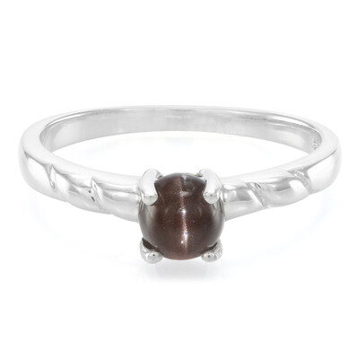 Bague en argent et Scapolite œil-de-chat