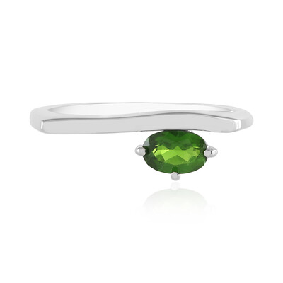 Bague en argent et Diopside de Russie