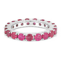 Bague en argent et Rubis de Madagascar