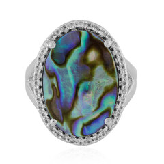 Bague en argent et Coquillage d'Abalone