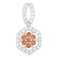 Pendentif en argent et Rubis rouge du soir