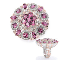 Bague en argent et Grenat magenta (Gems en Vogue)