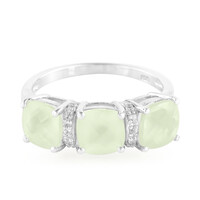 Bague en argent et Préhnite