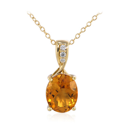Collier en argent et Citrine Madère