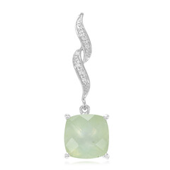 Pendentif en argent et Préhnite