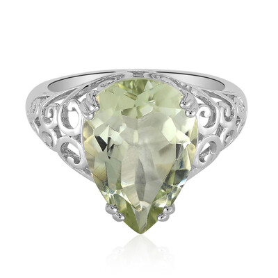 Bague en argent et Améthyste verte