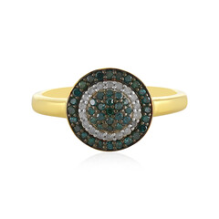 Bague en argent et Diamant bleu I4