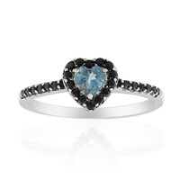 Bague en argent et Topaze bleu de Londres