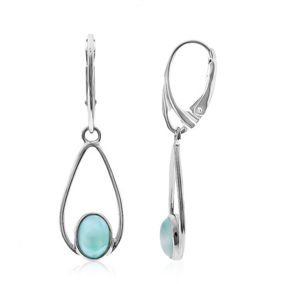 Boucles d'oreilles en argent et Larimar