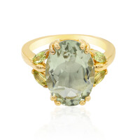 Bague en argent et Améthyste verte