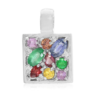 Pendentif en argent et Saphir du Laos