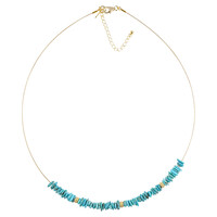 Collier en acier inoxydable et Turquoise