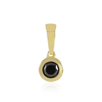 Pendentif en or et Diamant noir