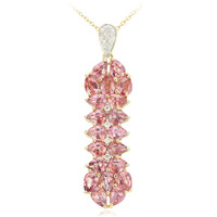 Collier en or et Saphir Padparadscha non chauffé (AMAYANI)