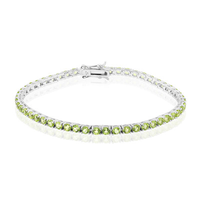 Bracelet en argent et Péridot de Birmanie