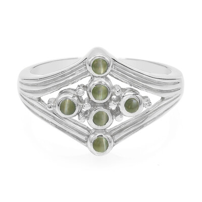 Bague en argent et Alexandrite œil-de-chat