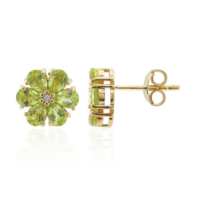 Boucles d'oreilles en argent et Péridot de Birmanie