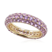 Bague en or et Saphir pourpre de Ceylan non chauffé