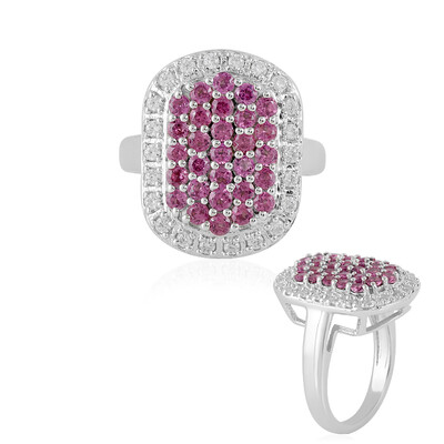 Bague en argent et Grenat Rhodolite