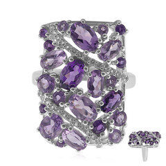 Bague en argent et Améthyste de Zambie