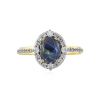 Bague en argent et Saphir étoilé bleu
