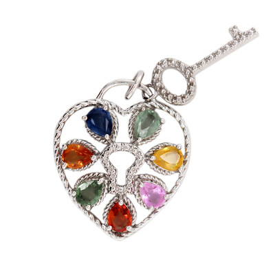 Pendentif en argent et Saphir