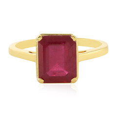 Bague en argent et Rubis de Madagascar