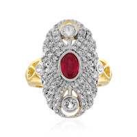 Bague en argent et Rubis de Madagascar