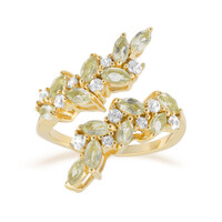 Bague en argent et Améthyste verte