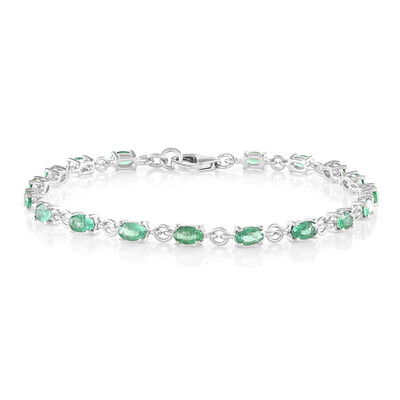 Bracelet en argent et Apatite verte
