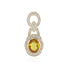 Pendentif en or et Saphir jaune de Ceylan (AMAYANI)