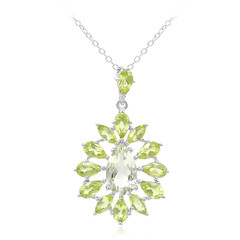 Collier en argent et Améthyste verte