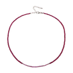 Collier en argent et Rubis de Madagascar