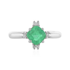 Bague en argent et Emeraude d'Ethiopie