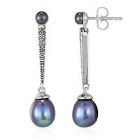 Boucles d'oreilles en argent et Perle de culture d'eau douce (TPC)