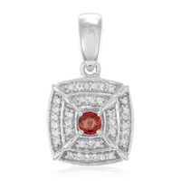 Pendentif en argent et Rubis rouge du soir