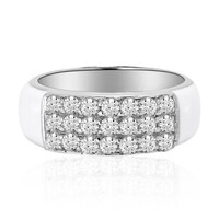 Bague en argent et Topaze blanche