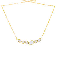 Collier en argent et Pierre de Lune arc-en-ciel