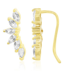 Boucles d'oreilles en argent et Topaze blanche