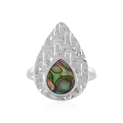 Bague en argent et Coquillage d'Abalone (MONOSONO COLLECTION)