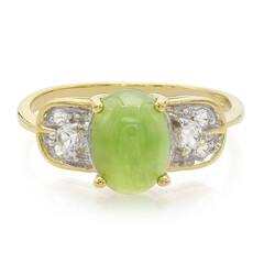 Bague en argent et Chrysoprase impériale