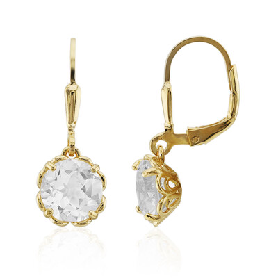 Boucles d'oreilles en argent et Topaze blanche